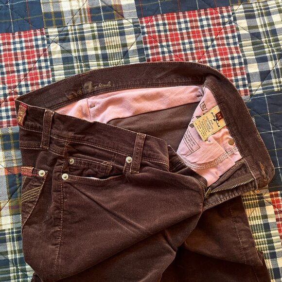 7 for All Mankind Velvet/Corduroy Tall Jeans - Chocolate - Picture 4 of 4